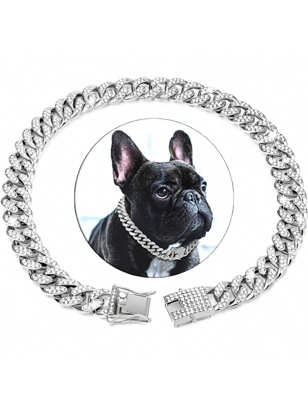 Sparkling Diamondoid Dog Collar